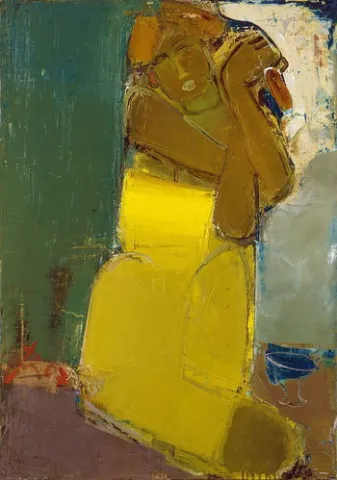 Неоекспресіонізм. Сергій Гай. «Дівчина в жовтій сукні». 2007.