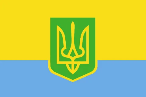 Прапор Еконаціоналізму з аріянським символом святого Володимира Великого