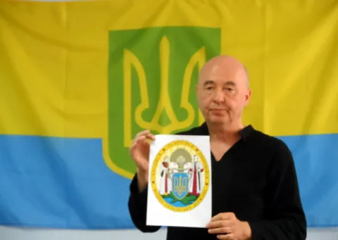 Володимир Мороз презентує перший проект великого гербу