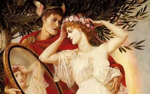 Гермес і Афродіта. Художник Волтер Крейн – Walter Crane