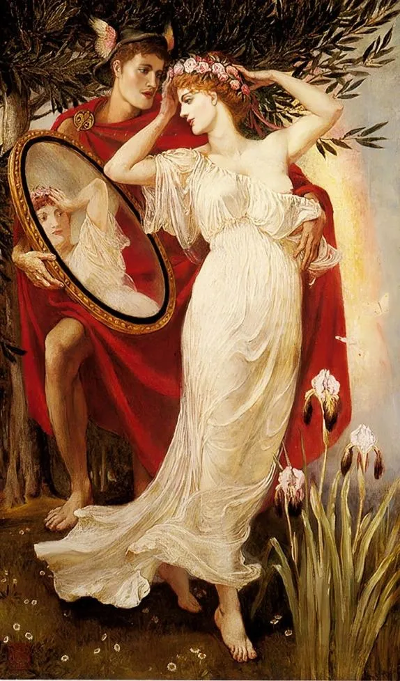 Гермес і Афродіта. Художник Волтер Крейн – Walter Crane (1845 – 1915).