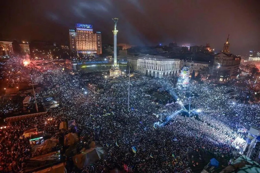 Зустріч 2014 Нового Року на Майдані